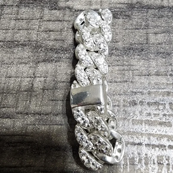 Pandora Pavé Cuban Chain Ring Size 56 US 7.5 - Picture 8 of 9